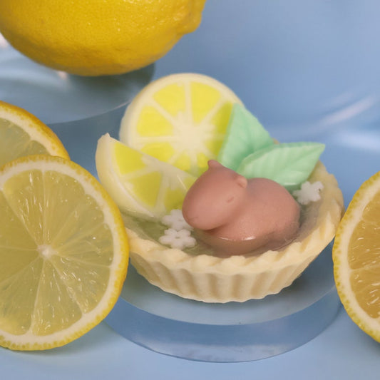 Capybara Tart Soap | Yuzu Scent | Vegan Soap | Cute Dessert Soap | Citrus Scented Soap | Food Soap | Lemon | Gift For Her | Spa Gift |Kawaii